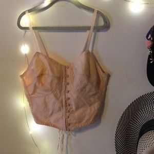 Vintage pink corset bra. 🎀
